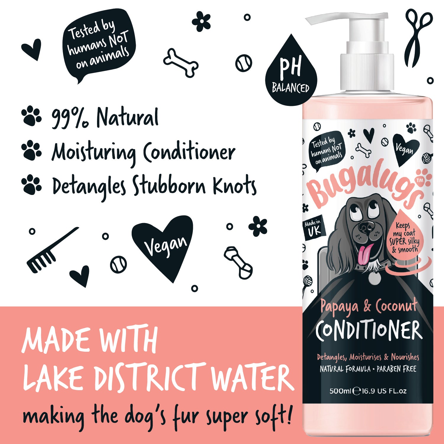 bugalugs-papaya-kokos-dog-conditioner-luxury-hundepflegesp-lung-entwirrt-pflegt image 8