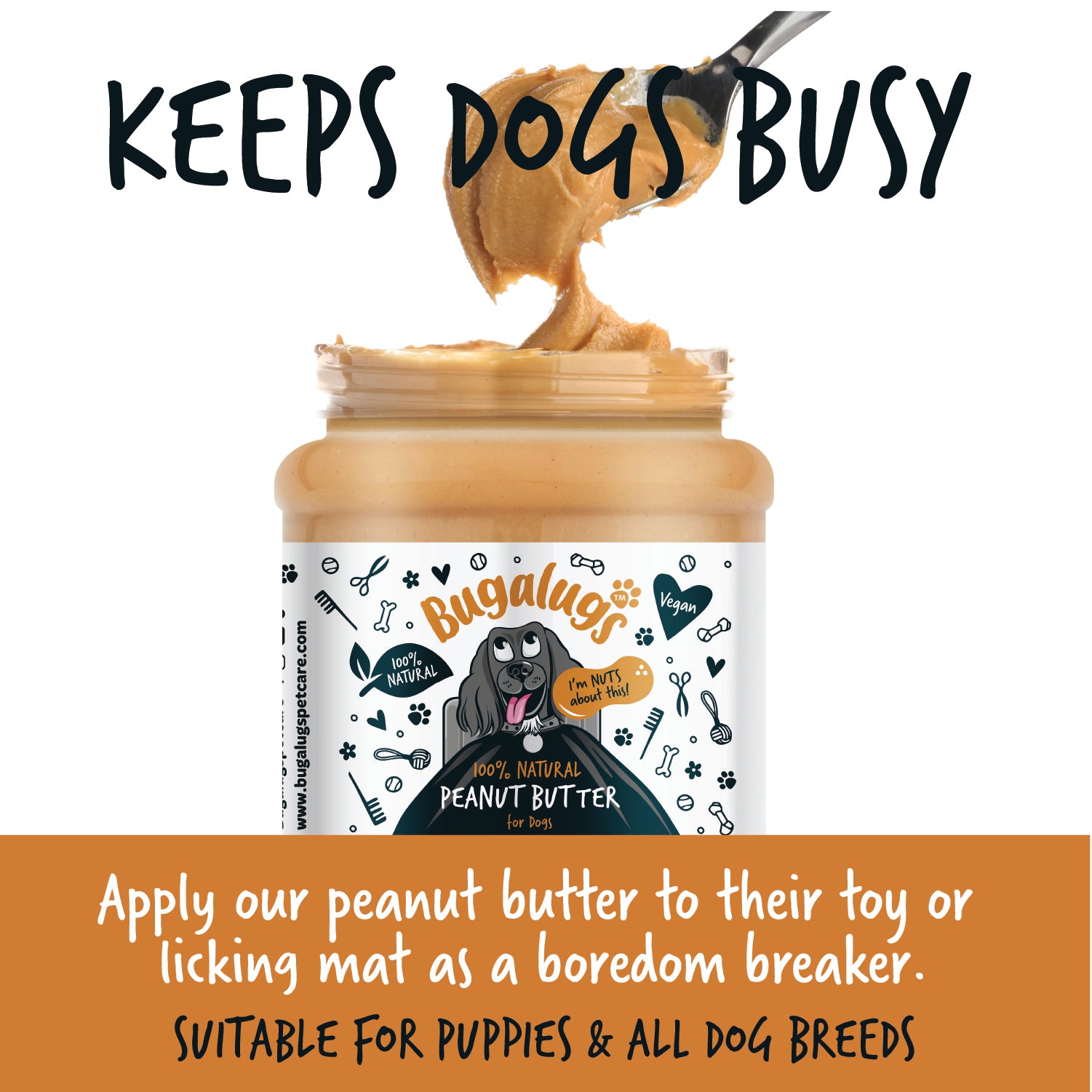 bugalugs-100-natural-peanut-butter-naturreine-erdnussbutter-f-r-hunde-ohne-zucke image 6