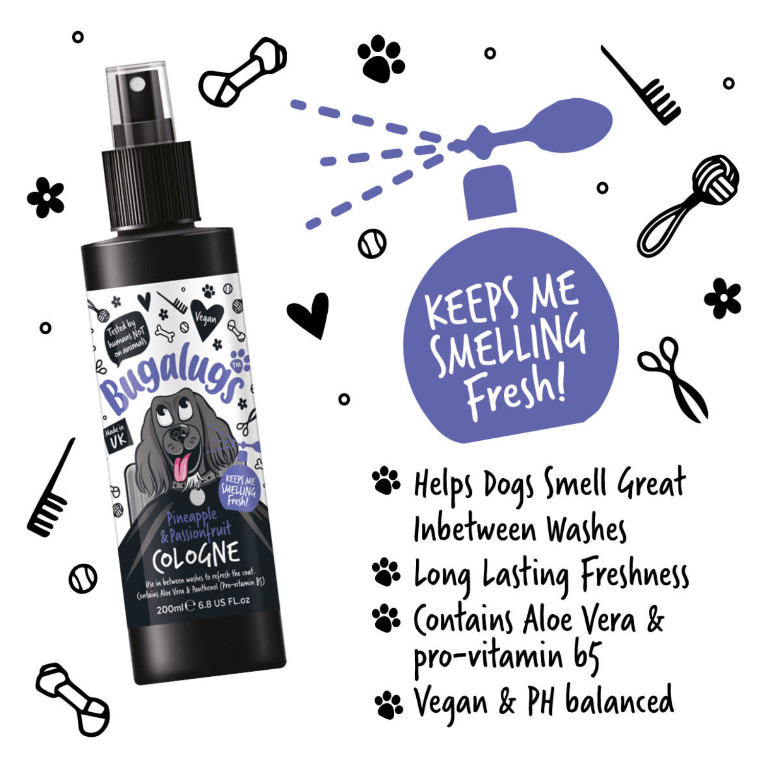 bugalugs-pineapple-passionfruit-hundeparfum-erfrischendes-hunde-cologne-deo-spra image 3