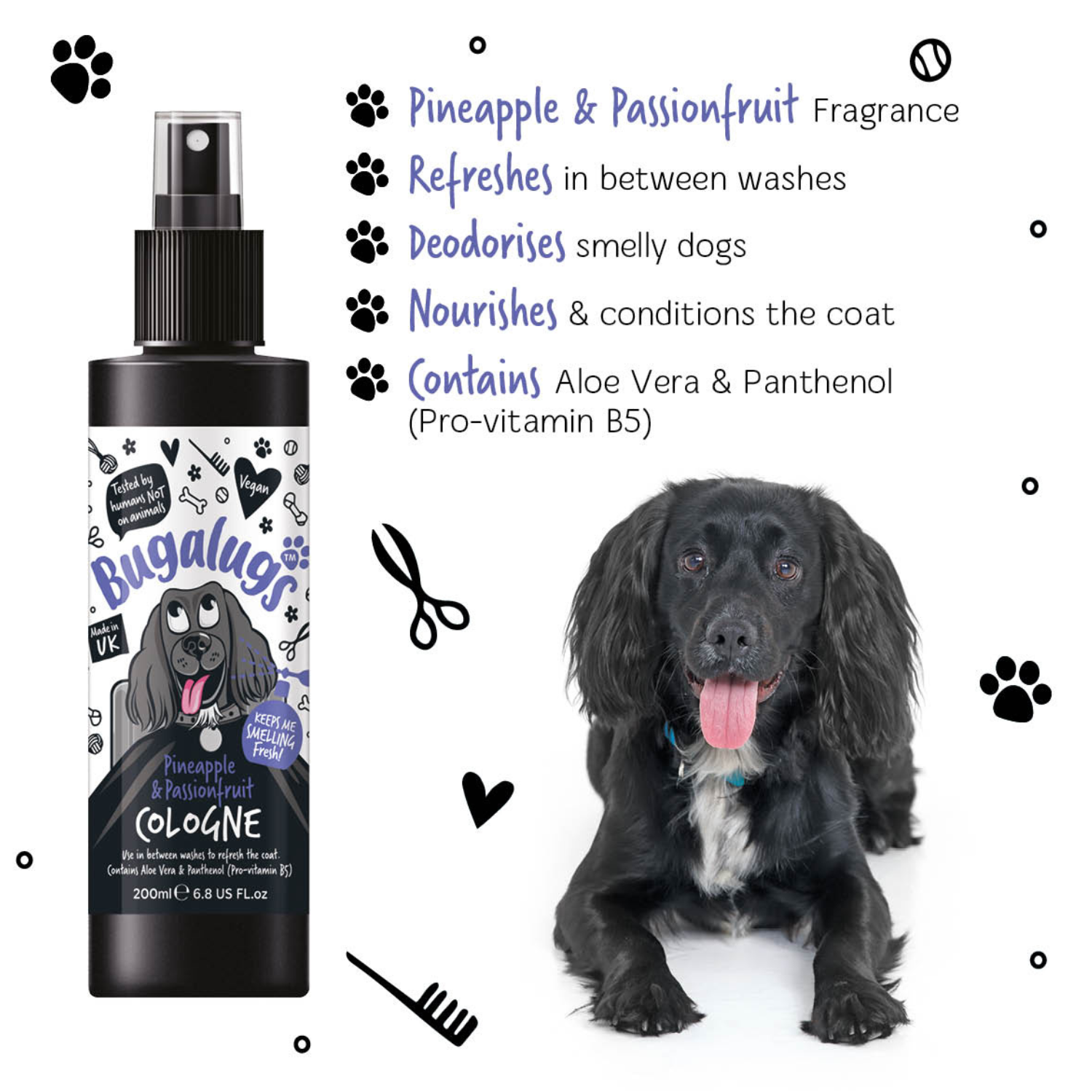 bugalugs-pineapple-passionfruit-hundeparfum-erfrischendes-hunde-cologne-deo-spra image 4