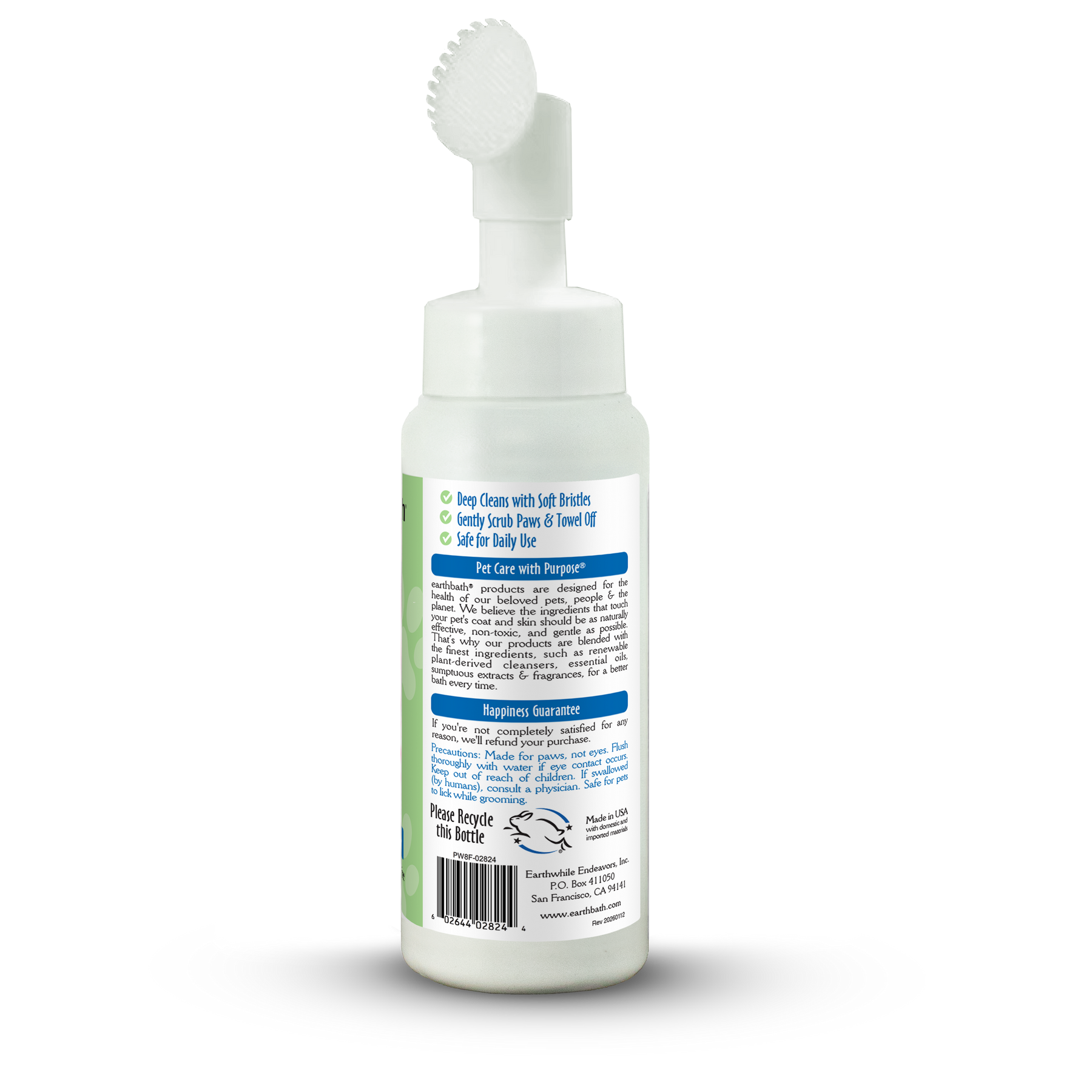 earthbath-paw-wash-pfotenreinigungsschaum-mit-sheabutter-und-bio-aloe-vera-integ image 7
