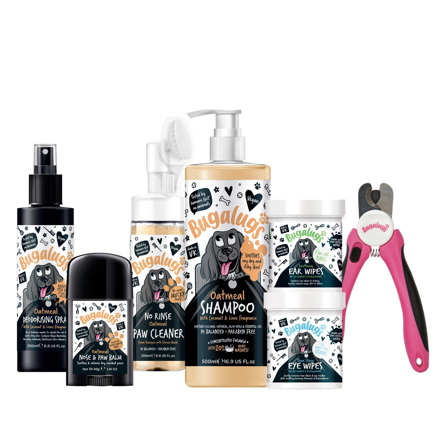 bugalugs-senior-dog-grooming-bundle-pflegeset-f-r-ltere-hunde-mit-haferflocken-s image 1