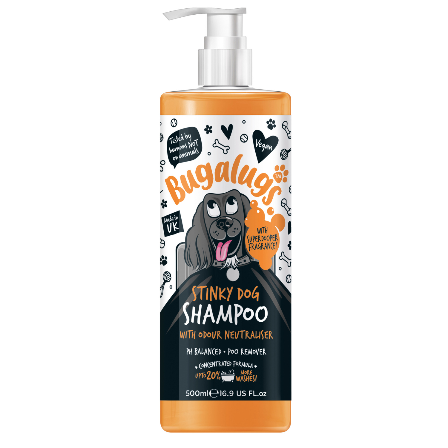 bugalugs-stinky-dog-shampoo-mit-geruchsneutralisierer-zitrus-bergamotte image 1