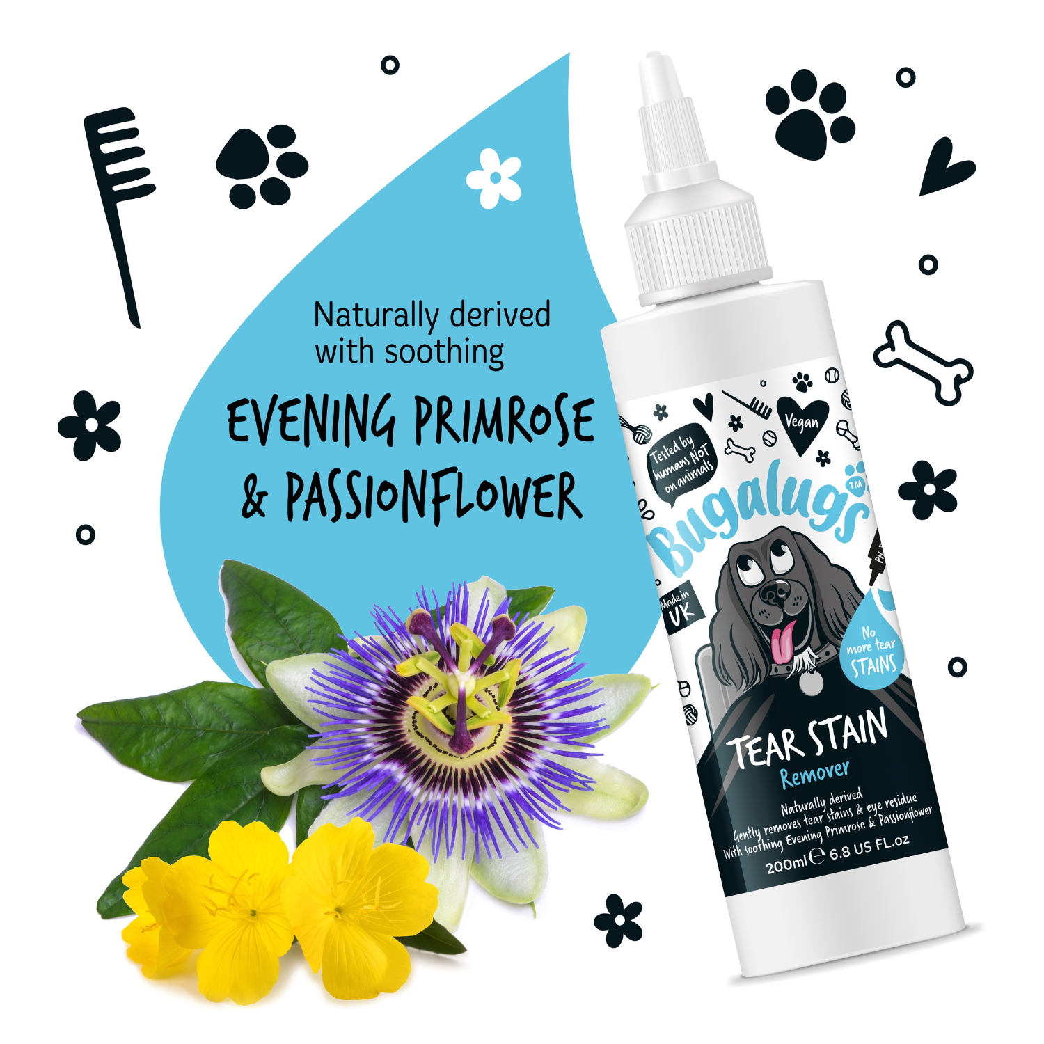 bugalugs-tear-stain-remover-tr-nenfleck-entferner-l-sung-f-r-hunde-mit-abendprim image 2