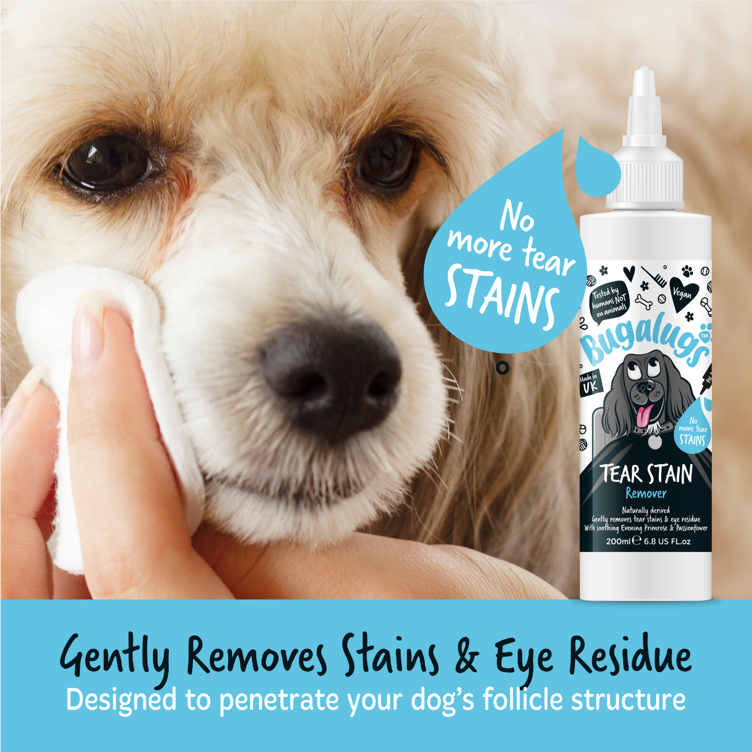 bugalugs-tear-stain-remover-tr-nenfleck-entferner-l-sung-f-r-hunde-mit-abendprim image 7