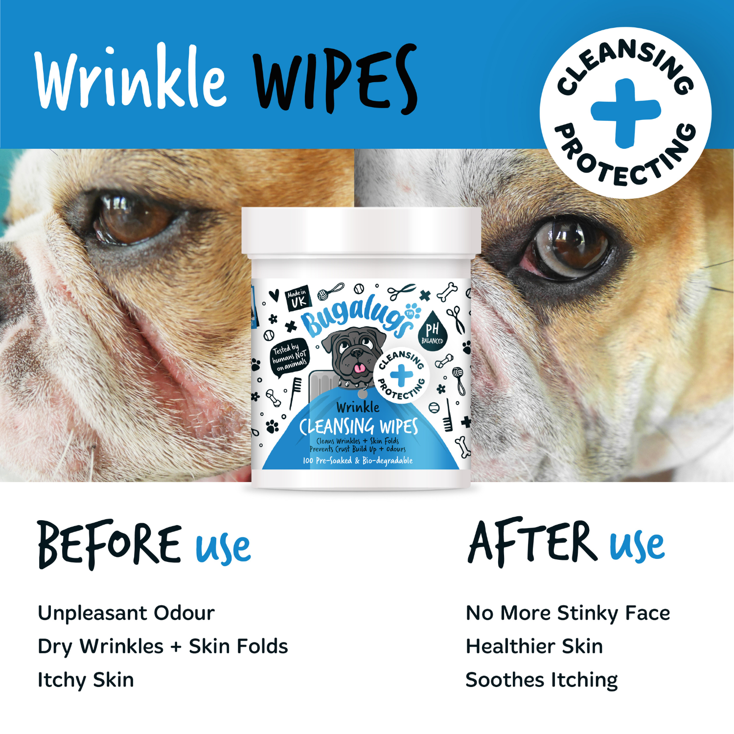 bugalugs-wrinkle-cleansing-wipes-100-vorgefeuchtete-hautfalten-t-cher-f-r-hunde- image 4