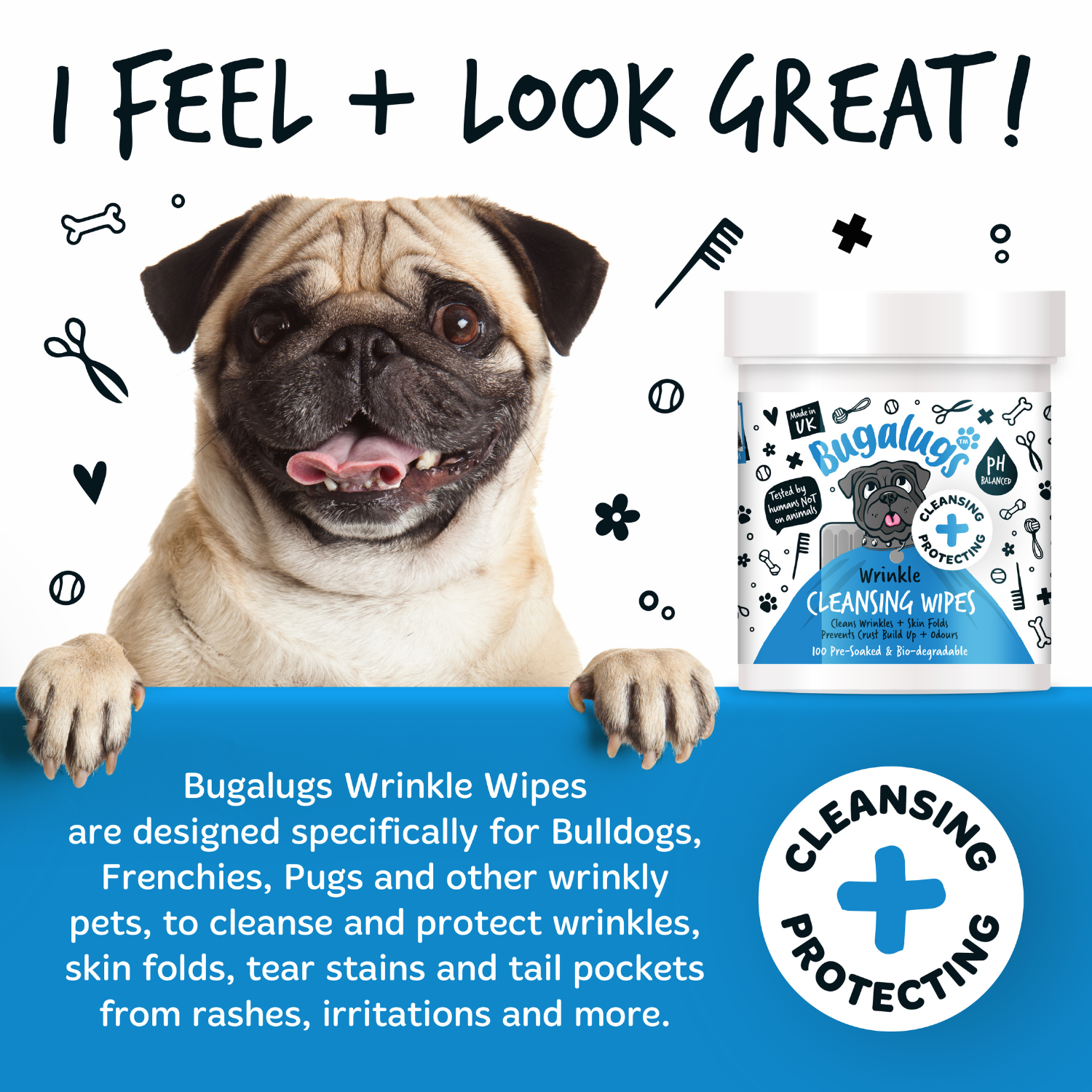 bugalugs-wrinkle-cleansing-wipes-100-vorgefeuchtete-hautfalten-t-cher-f-r-hunde- image 6