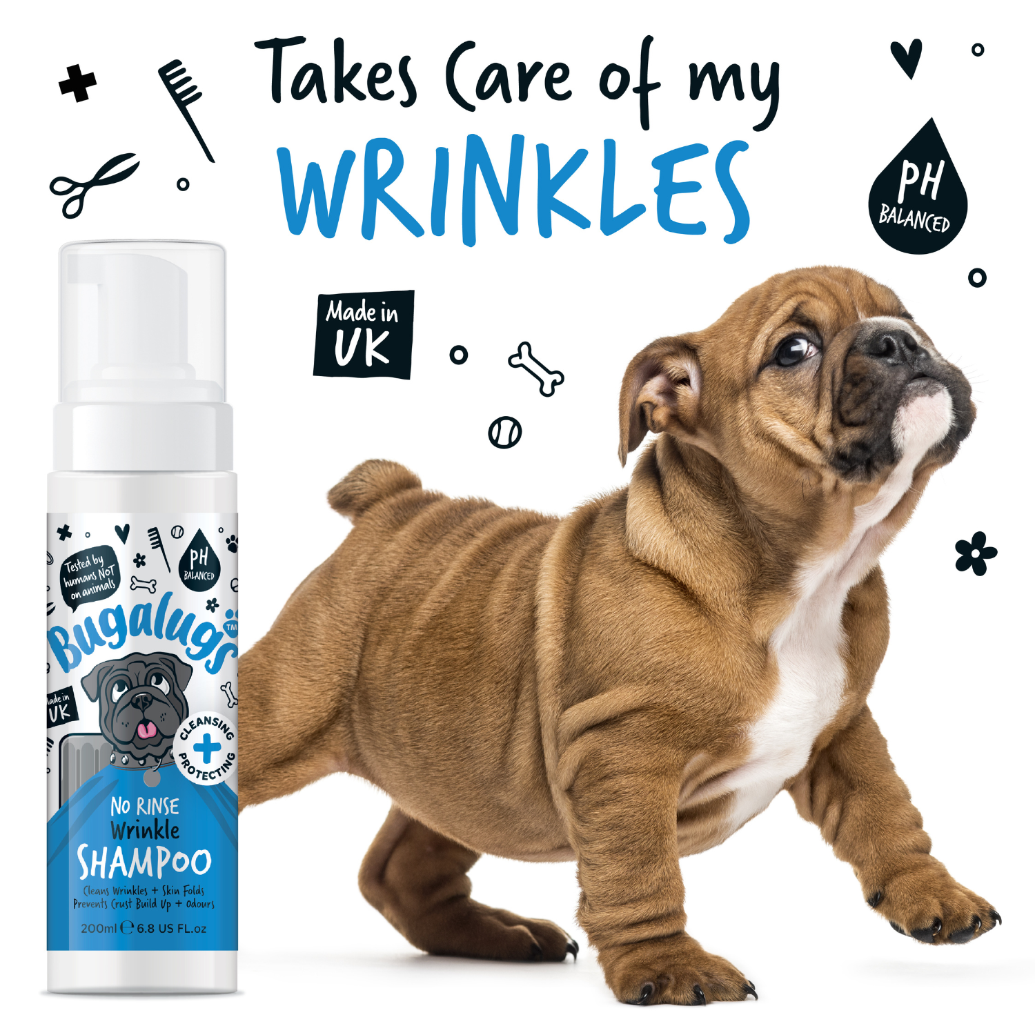 bugalugs-wrinkle-no-rinse-shampoo-faltenreinigendes-wassershampoo-f-r-hunde-katz image 8