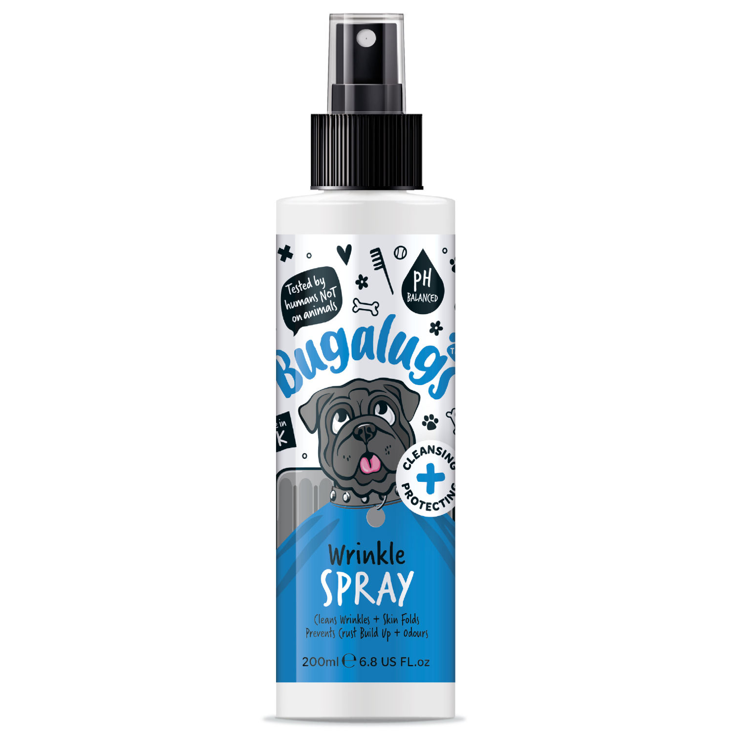 bugalugs-wrinkle-spray-f-r-hunde-katzen-faltenspray-gegen-geruch-und-schmutz-in- image 1