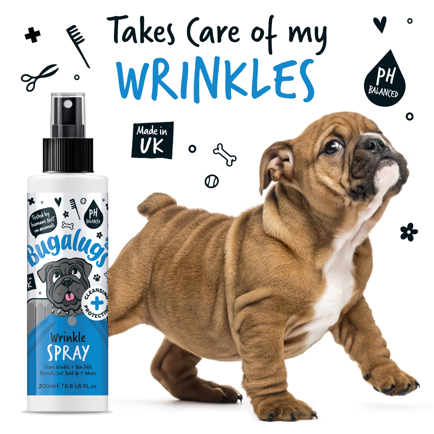 bugalugs-wrinkle-spray-f-r-hunde-katzen-faltenspray-gegen-geruch-und-schmutz-in- image 2