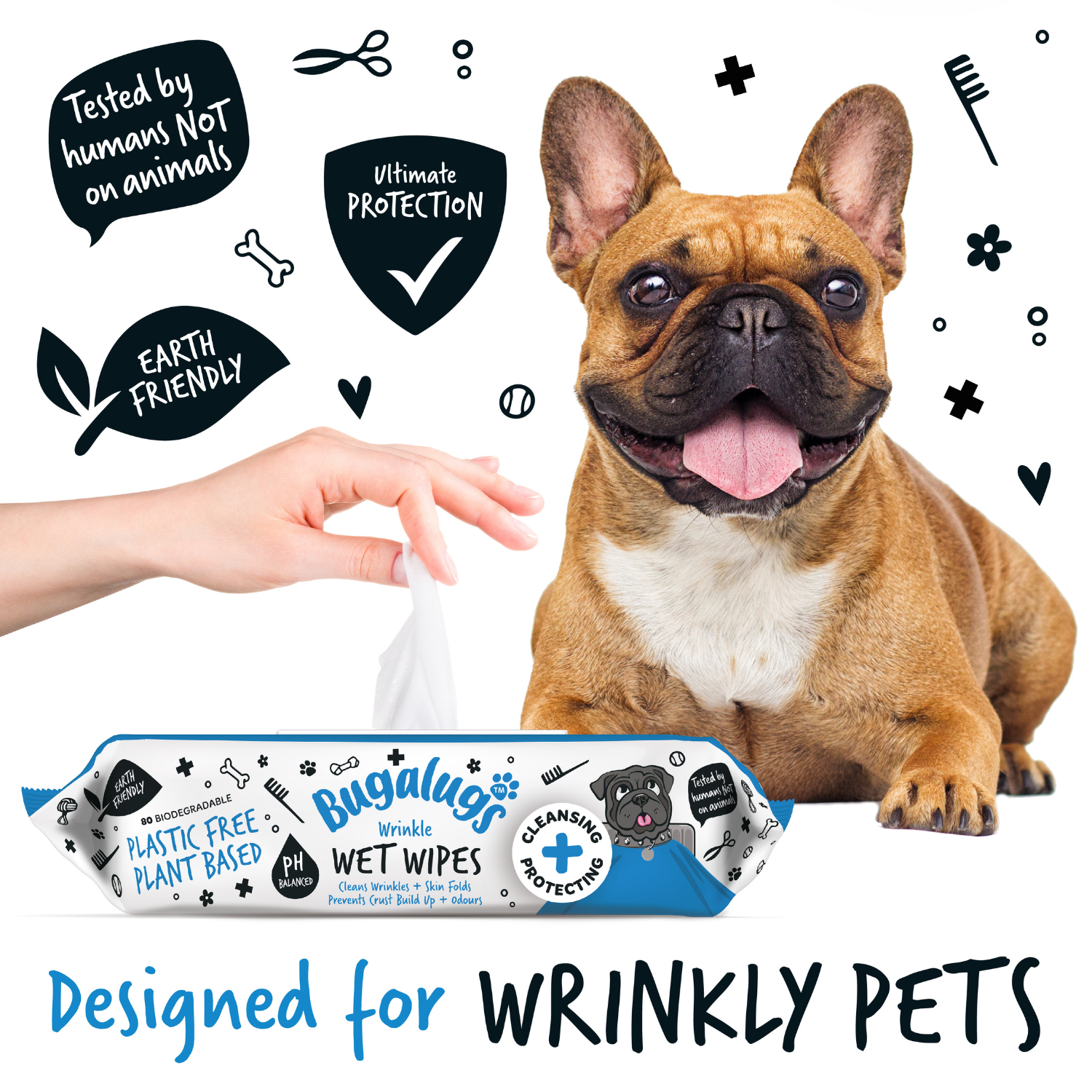 bugalugs-wrinkle-feuchtt-cher-f-r-hunde-katzen-80-plastikfreie-biologisch-abbaub image 2