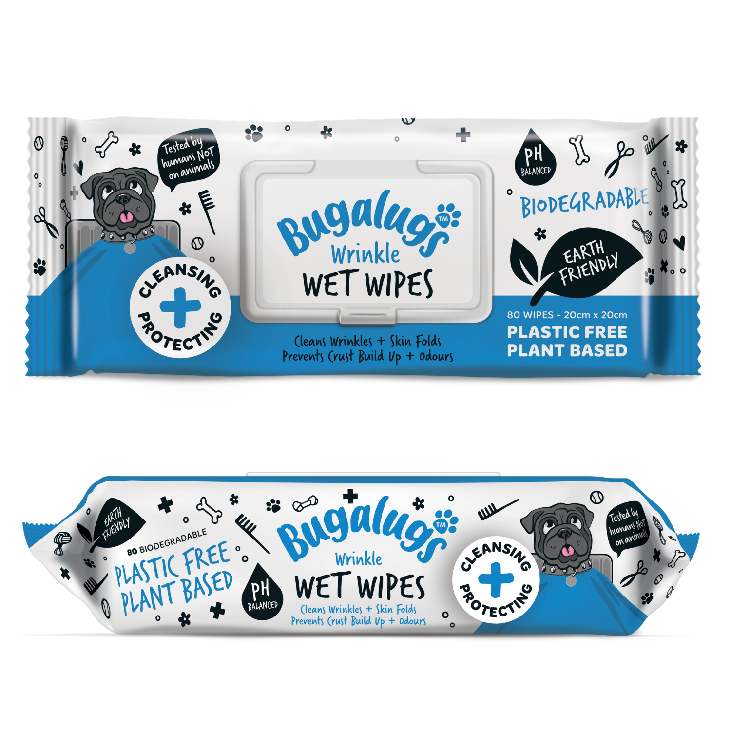 bugalugs-wrinkle-feuchtt-cher-f-r-hunde-katzen-80-plastikfreie-biologisch-abbaub image 1